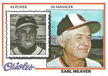 1978 Topps #211 Earl Weaver Front