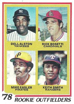 1978 Topps #710 1978 Rookie Outfielders (Dell Alston / Rick Bosetti / Mike Easler / Keith Smith) Front