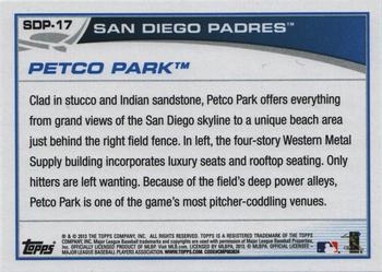 2013 Topps San Diego Padres #SDP17 Petco Park Back