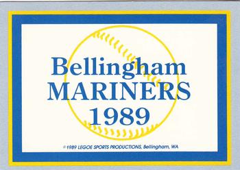 1989 Legoe Bellingham Mariners #0 Title Card Front
