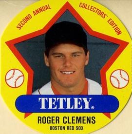 1989 Tetley Tea Discs #8 Roger Clemens Front