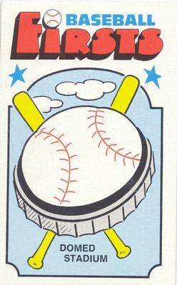 1976 Fleer Official Major League Patches - Baseball Firsts #22 Domed Stadium Front