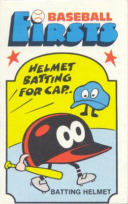 1976 Fleer Official Major League Patches - Baseball Firsts #23 Batting Helmet Front