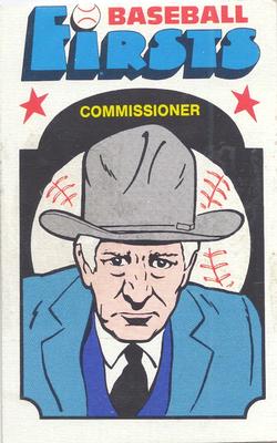 1976 Fleer Official Major League Patches - Baseball Firsts #39 Commissioner Front