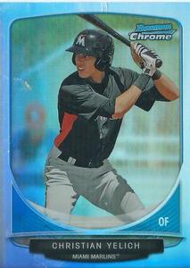 2013 Bowman - Chrome Cream of the Crop Mini Refractors #CC-MM2 Christian Yelich Front