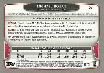 2013 Bowman - Gold #57 Michael Bourn Back