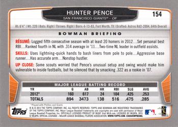 2013 Bowman - Hometown #154 Hunter Pence Back