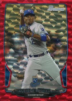 2013 Bowman - Red Ice #166 Alcides Escobar Front