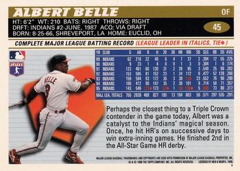 1996 Topps #45 Albert Belle Back