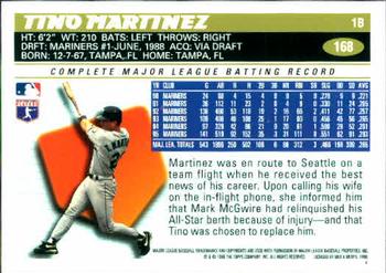 1996 Topps #168 Tino Martinez Back