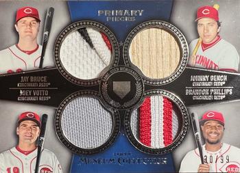 2013 Topps Museum Collection - Primary Pieces Four Player Quad Relics #PPFQR-3 Brandon Phillips / Joey Votto / Johnny Bench / Jay Bruce Front