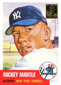 1996 Topps - Mickey Mantle Commemorative Reprints #3 Mickey Mantle Front