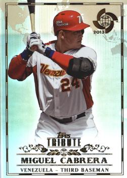 2013 Topps Tribute WBC #1 Miguel Cabrera Front