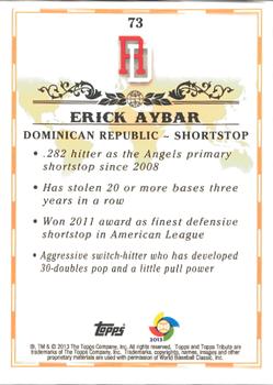 2013 Topps Tribute WBC #73 Erick Aybar Back