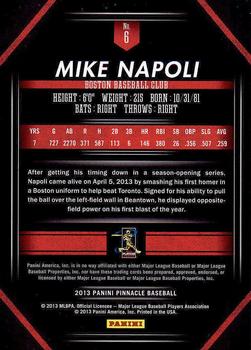 2013 Pinnacle #6 Mike Napoli Back