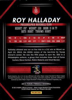2013 Pinnacle #55 Roy Halladay Back