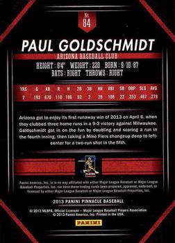 2013 Pinnacle #84 Paul Goldschmidt Back