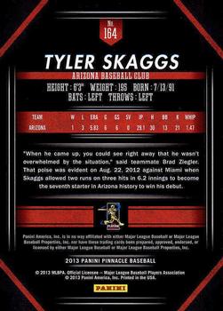 2013 Pinnacle #164 Tyler Skaggs Back