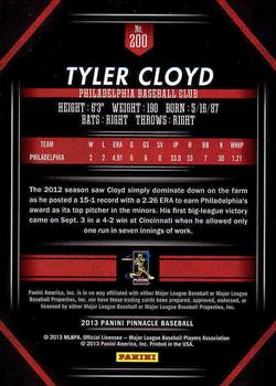 2013 Pinnacle #200 Tyler Cloyd Back