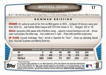 2013 Bowman Draft Picks & Prospects #17 Marcell Ozuna Back