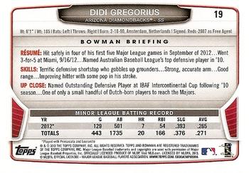 2013 Bowman Draft Picks & Prospects #19 Didi Gregorius Back