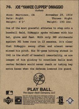 2003 Upper Deck Play Ball #76 Joe DiMaggio Back