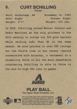 2003 Upper Deck Play Ball #5 Curt Schilling Back