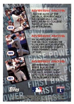 1996 Topps - Mystery Finest #M20 Jeff Bagwell Back