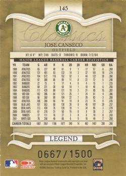 2003 Donruss Classics #145 Jose Canseco Back