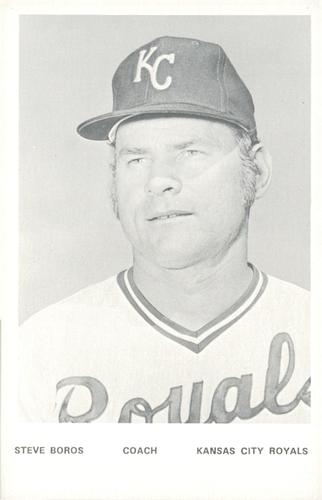 1975 Kansas City Royals Photocards #NNO Steve Boros Front