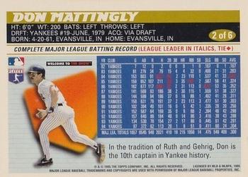 1995 National Packtime Welcome to the Show #2 Don Mattingly Back
