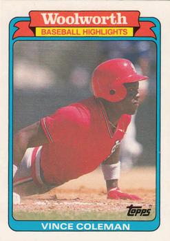 1988 Topps Woolworth Baseball Highlights #2 Vince Coleman Front