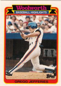 1989 Topps Woolworth Baseball Highlights #22 Gregg Jefferies Front