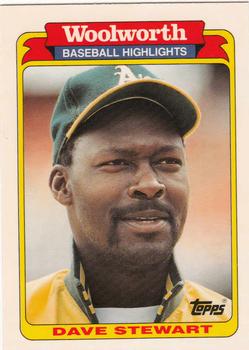 1991 Topps Woolworth Baseball Highlights #24 Dave Stewart Front