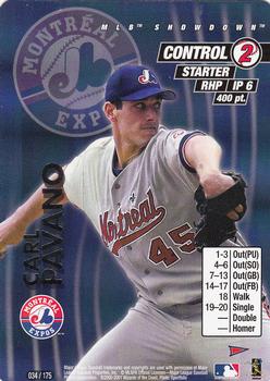 2001 MLB Showdown Pennant Run #034 Carl Pavano Front