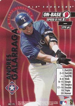2001 MLB Showdown Pennant Run #040 Andres Galarraga Front
