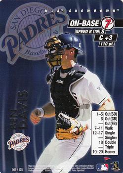 2001 MLB Showdown Pennant Run #061 Ben Davis Front