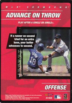 2001 MLB Showdown Pennant Run - Strategy #S1 Johnny Damon / Advance on Throw Front