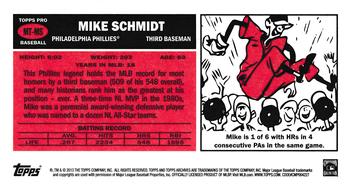 2013 Topps Archives - Mini Tall Boys #MT-MS Mike Schmidt Back