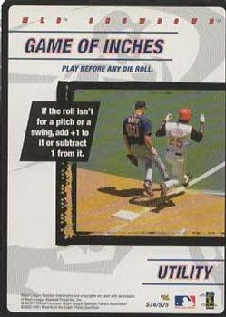 2001 MLB Showdown Unlimited - Strategy #S74 Game of Inches Front