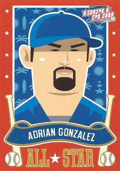 2013 Panini Triple Play - All-Stars #2 Adrian Gonzalez Front