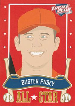 2013 Panini Triple Play - All-Stars #6 Buster Posey Front