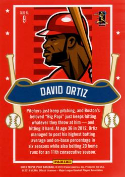 2013 Panini Triple Play - All-Stars #9 David Ortiz Back