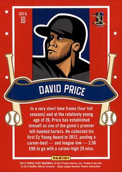 2013 Panini Triple Play - All-Stars #10 David Price Back