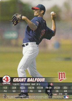 2004 MLB Showdown Trading Deadline #018 Grant Balfour Front