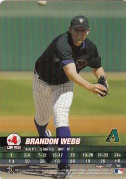 2004 MLB Showdown Trading Deadline #077 Brandon Webb Front