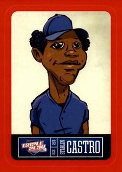 2013 Panini Triple Play - Stickers Red #4 Starlin Castro Front