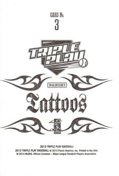 2013 Panini Triple Play - Tattoos #3 Bryce Harper Back