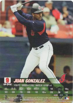 2005 MLB Showdown Trading Deadline #010 Juan Gonzalez Front
