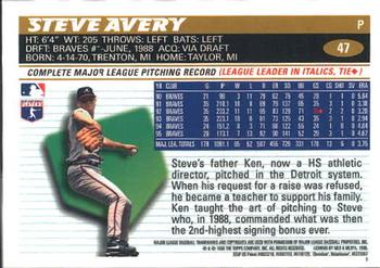 1996 Topps Chrome #47 Steve Avery Back